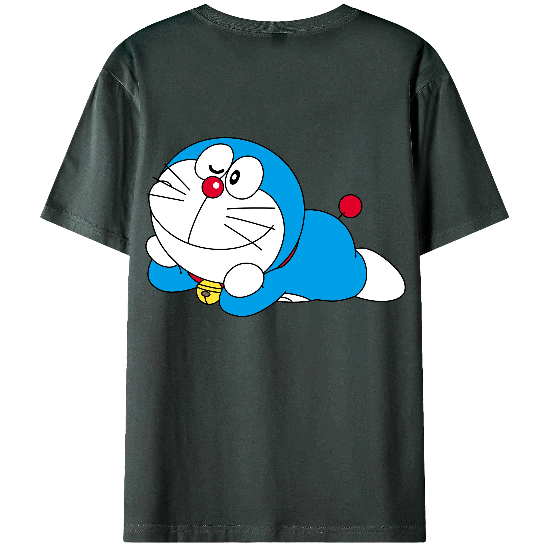 （画像用） ドラえもん Doraemon 綿100％ メンズ半袖Tシャツ（バックプリント） 通気性